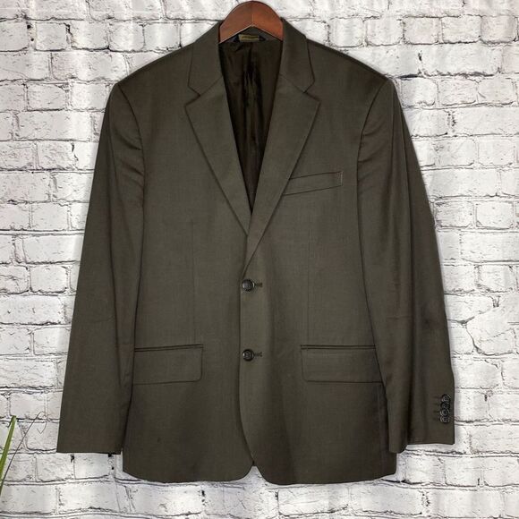 Banana Republic Men's 2 Button Blazer Sport Coat V-Neck Long Sleeve Brown Size 4 - Picture 1 of 13